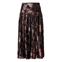 Voluminous Skirt In Sheer Printed Velvet Quality Polvipituinen Hame Monivärinen/Kuvioitu Scotch & Soda