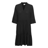 Edasz Solid Dress Polvipituinen Mekko Musta Saint Tropez