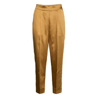 This Elegant Trousers Are Made From A Luxurious Po Lyester S Suoralahkeiset Housut Kulta Second Female