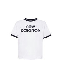 Achiever Graphic High Low Tee T-shirts & Tops Short-sleeved Valkoinen New Balance