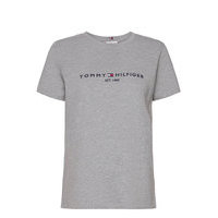 Th Ess Hilfiger C-Nk Reg Tee Ss T-shirts & Tops Short-sleeved Harmaa Tommy Hilfiger