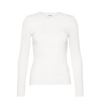 Slfanna Ls Crew Neck Tee S T-shirts & Tops Long-sleeved Valkoinen Selected Femme
