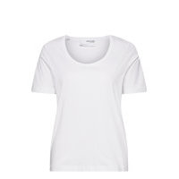 Slfstandard Ss U-Neck Tee T-shirts & Tops Short-sleeved Valkoinen Selected Femme