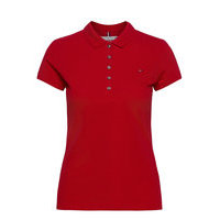 Heritage Short Sleeve Slim Polo T-shirts & Tops Short-sleeved Punainen Tommy Hilfiger
