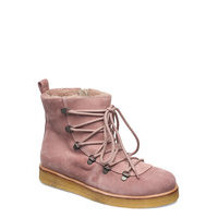 Boots - Flat - With Laces Shoes Boots Ankle Boots Ankle Boot - Flat Vaaleanpunainen ANGULUS