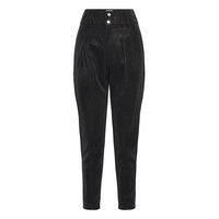 Viwilia Hw 7/8 Coated Pants Suoralahkeiset Housut Musta Vila