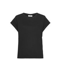 Alva Std Tee T-shirts & Tops Short-sleeved Musta MOSS COPENHAGEN