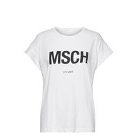 Alva Msch Std Tee T-shirts & Tops Short-sleeved Valkoinen MOSS COPENHAGEN