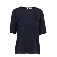 Silk Tee T-shirts & Tops Short-sleeved Sininen Filippa K