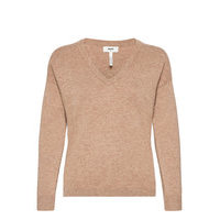 Objthess L/S V-Neck Knit Pullover Neulepaita Beige Object