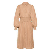 Vimusling L/S Dress Dresses Everyday Dresses Beige Vila