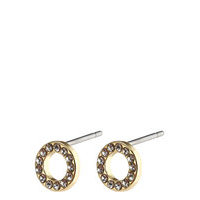 Earrings : Tessa : Gold Plated : Crystal Accessories Jewellery Earrings Studs Kulta Pilgrim