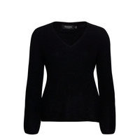Sltuesday V-Neck Jumper Ls Neulepaita Musta Soaked In Luxury, Soaked in Luxury