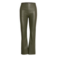 Slkaylee Pu Kickflare Pants Leather Leggings/Housut Vihreä Soaked In Luxury, Soaked in Luxury