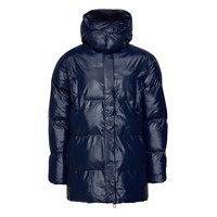 Puffer Hooded Coat Vuorillinen Takki Topattu Takki Sininen Rains