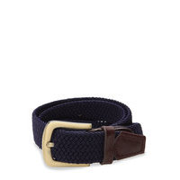 Stretch Webbing Leather Belt Accessories Belts Braided Belt Sininen Barbour