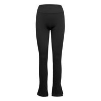 Seamless Rib Slit Pants Sport Pants Musta Casall