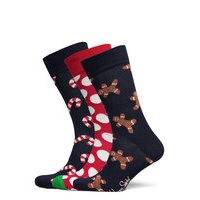 Gingerbread Gift Box 3-Pack Underwear Socks Regular Socks Monivärinen/Kuvioitu Happy Socks