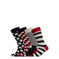 4-Pack Classic Navy Socks Gift Set Underwear Socks Regular Socks Monivärinen/Kuvioitu Happy Socks