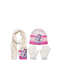 Set 3 Pcs Scarf Gloves Hat Accessories Winter Accessory Set Valkoinen Disney