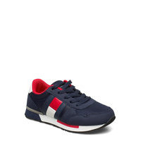 Low Cut Lace-Up Sneaker Matalavartiset Sneakerit Tennarit Sininen Tommy Hilfiger