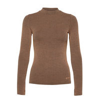 Wool Rib Long Sleeve Neulepaita Beige Casall