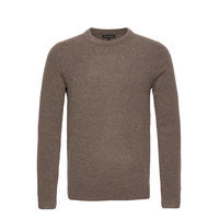 Wool-Blend Crew-Neck Sweater Neulepaita Pyöreä Kaula-aukko Ruskea Banana Republic