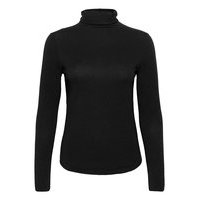 Fitted Funnel-Neck T-Shirt T-shirts & Tops Long-sleeved Musta GAP