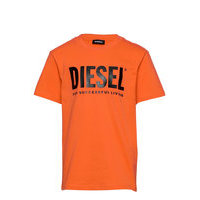 Tjustlogo T-Shirt T-shirts Short-sleeved Oranssi Diesel
