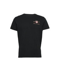 Archive Shield Emb Ss T-Shirt T-shirts Short-sleeved Musta GANT