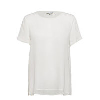 Bloomie Silk Shirt T-shirts & Tops Short-sleeved Valkoinen Andiata