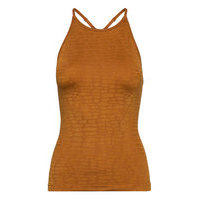 Shiny Alligator Seamless Strap Tank T-shirts & Tops Sleeveless Ruskea Casall