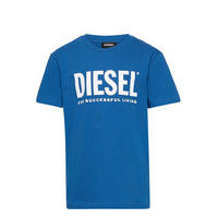 Tjustlogo T-Shirt T-shirts Short-sleeved Sininen Diesel