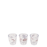 Yummy Mini Glass 3 Pcs Sea Friends Home Meal Time Cups & Mugs Vaaleanpunainen D By Deer, Done by Deer