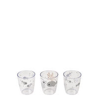 Yummy Mini Glass 3 Pcs Sea Friends Home Meal Time Cups & Mugs Harmaa D By Deer, Done by Deer