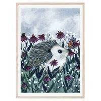 Poster Nosy Hedgehog 50x70 Home Kids Decor Posters Monivärinen/Kuvioitu That's Mine