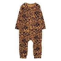 Basic Leopard Jumpsuit Pitkähihainen Body Beige Mini Rodini