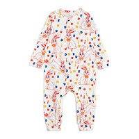 Mr Rabbit Aop Jumpsuit Pitkähihainen Body Kermanvärinen Mini Rodini