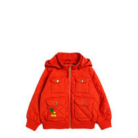Cherry Embroidery Hooded Jacket Outerwear Jackets & Coats Windbreaker Punainen Mini Rodini