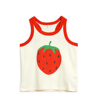 Strawberry Sp Tank T-shirts Sleeveless Valkoinen Mini Rodini