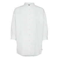 Maria Long Poplin Shirt Pitkähihainen Paita Valkoinen Lexington Clothing