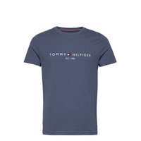 Tommy Logo Tee T-shirts Short-sleeved Sininen Tommy Hilfiger