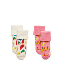 2-Pack Kids Fruit Terry Socks Socks & Tights Socks Monivärinen/Kuvioitu Happy Socks