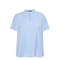 Camilla Ellevira Shirt Blouses Short-sleeved Sininen Bruuns Bazaar
