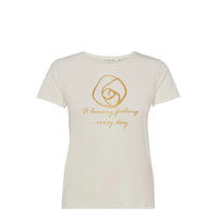 T-Shirt Ss T-shirts & Tops Short-sleeved Valkoinen Rosemunde