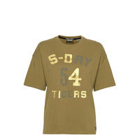 Military Narrative Boxy Tee T-shirts & Tops Short-sleeved Vihreä Superdry