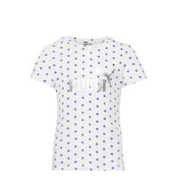 Ess+ Dotted Tee G T-shirts Short-sleeved Valkoinen PUMA