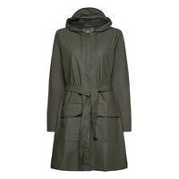 Belt Jacket Outerwear Rainwear Rain Coats Vihreä Rains