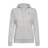 Ess Small Logo Full-Zip Hoodie Tr Huppari Harmaa PUMA