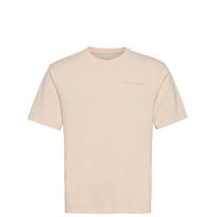 Essential Core Logo Tee T-shirts Short-sleeved Beige Filling Pieces